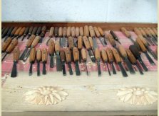 A selection of traditional tools used by Hallidays' master craftsmen